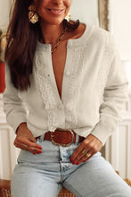 Load image into Gallery viewer, Round Neck Long Sleeve Cardigan