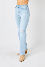 Load image into Gallery viewer, Judy Blue Full Size High Waist Distressed Straight Jeans