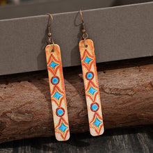 Load image into Gallery viewer, Geometric Leather Bar Earrings