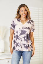 Load image into Gallery viewer, Double Take Tie-Dye V-Neck T-Shirt
