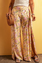 Load image into Gallery viewer, Floral Slit Wide Leg Pants