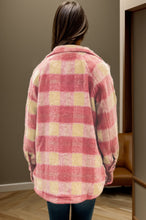 Load image into Gallery viewer, Checkered Button Up Collared Neck Jacket