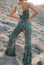 Load image into Gallery viewer, Printed Spaghetti Strap Wide Leg Jumpsuit