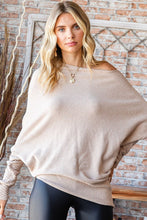 Load image into Gallery viewer, First Love Full Size Asymmetrical Hem Dolman Sleeve Sweater