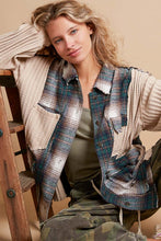 Load image into Gallery viewer, POL Plaid Contrast Button Down Shacket