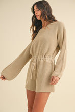 Load image into Gallery viewer, MABLE Round Neck Long Sleeve Sweater Romper