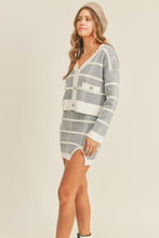 Load image into Gallery viewer, MABLE Plaid Button Down Sweater Cardigan and Mini Skirt Set