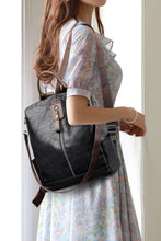 Load image into Gallery viewer, PU Leather Large Backpack Bag