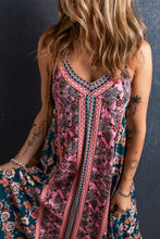 Load image into Gallery viewer, Printed V-Neck Midi Cami Dress