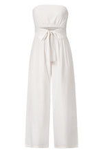 Load image into Gallery viewer, Tied Cutout Tube Wide Leg Jumpsuit