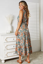 Load image into Gallery viewer, Double Take Floral V-Neck Tiered Sleeveless Dress