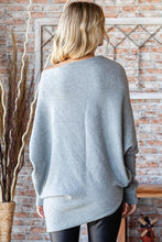 Load image into Gallery viewer, First Love Full Size Asymmetrical Hem Dolman Sleeve Sweater