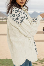 Load image into Gallery viewer, Leopard Button Up Dropped Shoulder Jacket