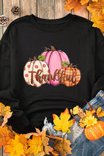 Load image into Gallery viewer, Pumpkin Graphic Round Neck Dropped Shoulder Sweatshirt