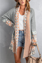 Load image into Gallery viewer, Geometric Open Front Long Sleeve Cardigan