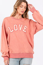 Load image into Gallery viewer, SAGE + FIG LOVE Path Applique Drop Shoulder Sweatshirt