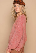 Load image into Gallery viewer, POL Distressed Washed Drop Shoulder Sweater