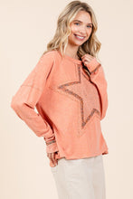 Load image into Gallery viewer, Mittoshop Mineral Wash Star Patch Long Sleeve T-Shirt