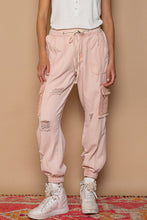 Load image into Gallery viewer, POL Distressed Cargo Denim Jogger with Crochet Pockets