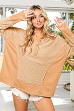 Load image into Gallery viewer, BiBi Thumb Opening Long Sleeve Top with Kangaroo Pocket