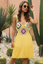 Load image into Gallery viewer, Geometric V-Neck Spaghetti Strap Cover Up Dress