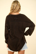 Load image into Gallery viewer, VERY J Washed V-Neck Exposed Seam Knit Top