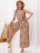 Load image into Gallery viewer, Plus Size Printed Wide Leg Sleeveless Jumpsuit