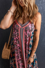 Load image into Gallery viewer, Printed V-Neck Midi Cami Dress