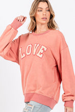 Load image into Gallery viewer, SAGE + FIG LOVE Path Applique Drop Shoulder Sweatshirt