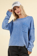 Load image into Gallery viewer, VERY J Mineral Washed Exposed Seam Sweater