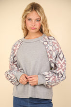 Load image into Gallery viewer, VERY J Printed Long Sleeve Round Neck Knit Top