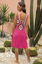 Load image into Gallery viewer, Geometric V-Neck Spaghetti Strap Cover Up Dress