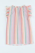 Load image into Gallery viewer, Striped Cap Sleeve Blouse