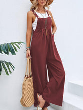 Load image into Gallery viewer, Full Size Wide Leg Overalls with Pockets