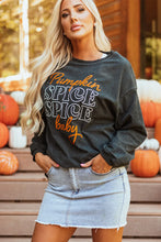 Load image into Gallery viewer, Letter Graphic Round Neck Long Sleeve Sweatshirt