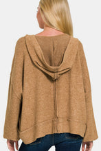 Load image into Gallery viewer, Zenana Brushed Hacci Exposed Seam Hoodie