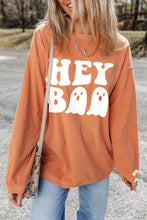 Load image into Gallery viewer, Letter Graphic Round Neck Long Sleeve Sweatshirt