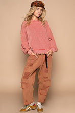 Load image into Gallery viewer, POL Distressed Washed Drop Shoulder Sweater