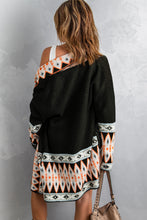 Load image into Gallery viewer, Geometric Open Front Long Sleeve Cardigan