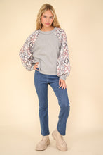 Load image into Gallery viewer, VERY J Printed Long Sleeve Round Neck Knit Top