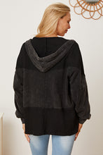 Load image into Gallery viewer, Waffle-Knit Drawstring Hooded Outerwear