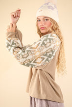 Load image into Gallery viewer, VERY J Printed Long Sleeve Round Neck Knit Top