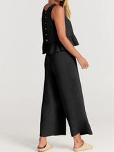 Load image into Gallery viewer, Full Size Round Neck Top and Wide Leg Pants Set