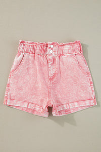 Paperbag Waist Denim Shorts