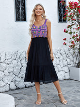 Load image into Gallery viewer, Openwork Wide Strap Midi Dress