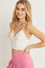 Load image into Gallery viewer, Love Tree Textured Lace Crop Cami