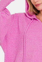 Load image into Gallery viewer, Zenana Brushed Hacci Drop Shoulder Cropped Hoodie