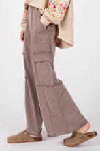 Load image into Gallery viewer, SAGE + FIG Knit Terry Mineral Wash Wide Leg Pants