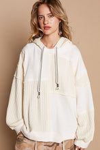 Load image into Gallery viewer, POL Exposed Seam Hooded Knit Top