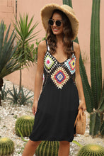 Load image into Gallery viewer, Geometric V-Neck Spaghetti Strap Cover Up Dress